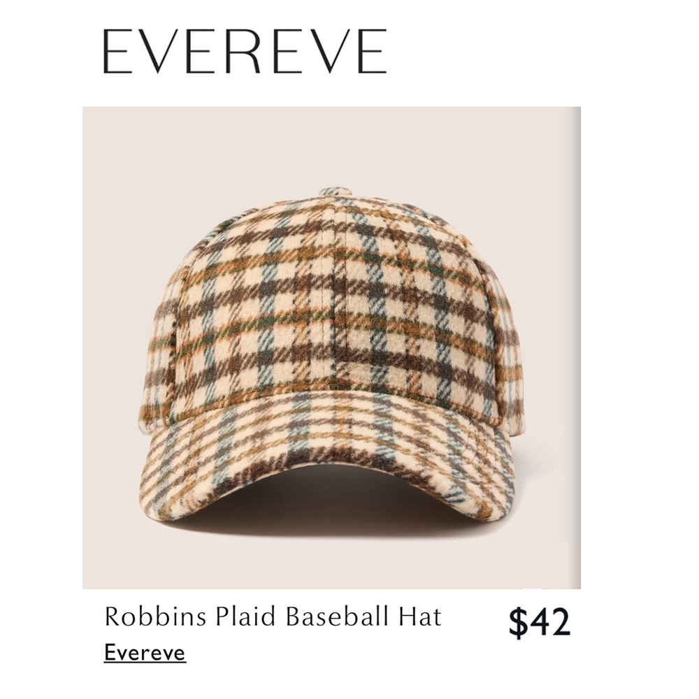 Evereve Checkered Wool Cap
